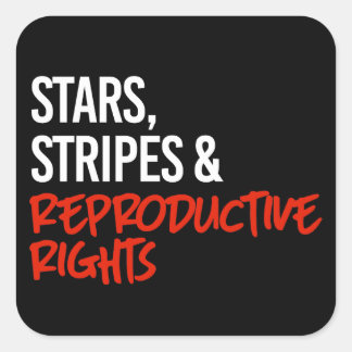 Sticker Carré Pas d'étoiles et de rayures sans droits reproducte