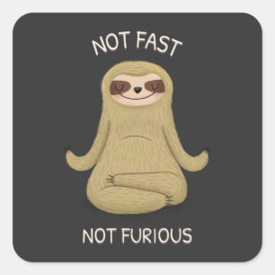 Sticker Carré Pas rapide pas furieux