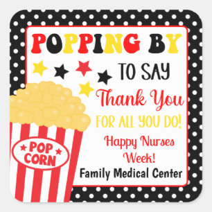 Sticker Carré Passer par pour dire cadeau Merci