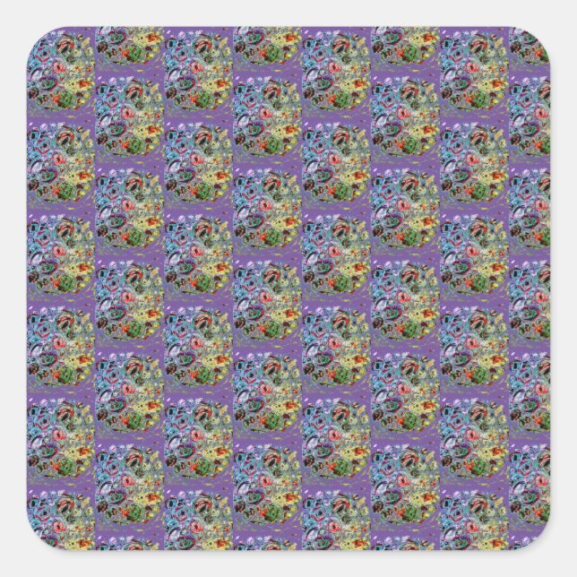 Sticker Carré Passion perpule (Devant)