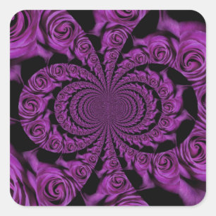 Sticker Carré Passion violette : Royal Romance Roses