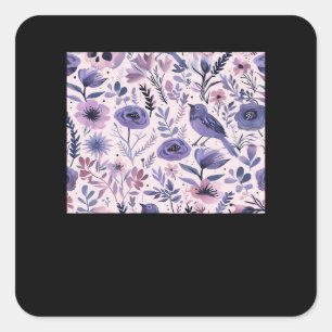 Sticker Carré Pastel Motif - Whimsigoth Cottagecore
