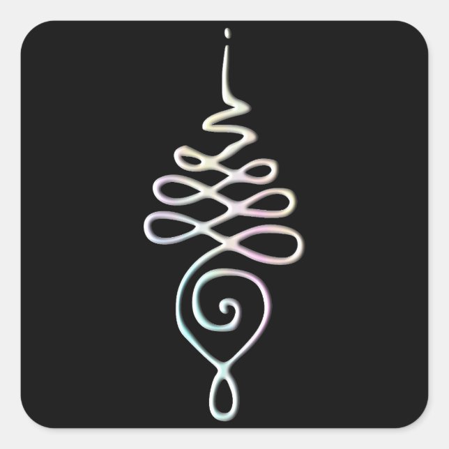 Sticker Carré Pastel Unalome  (Devant)