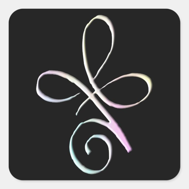 Sticker Carré Pastel Unconditional Love (Devant)