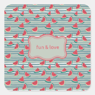 Sticker Carré Pastèque