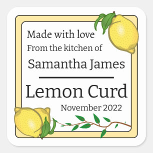 Sticker Carré Pâte de citron fait main
