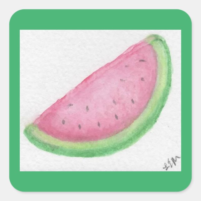 Sticker Carré Pâte de melon (Devant)