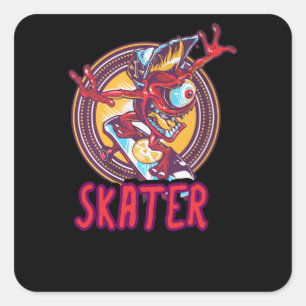 Sticker Carré Patineur