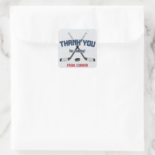 Sticker Carré Patinoire de hockey sur glace Cadeau de remercieme
