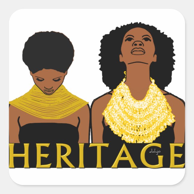 Sticker Carré Patrimoine AFRICAIN (Devant)