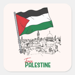 Sticker Carré Patrimoine palestinien et espoir