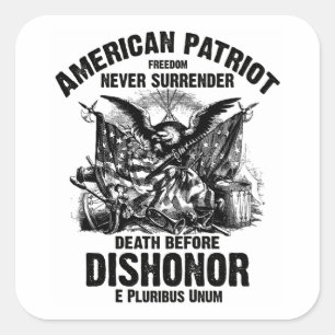Sticker Carré Patriotes américains 3