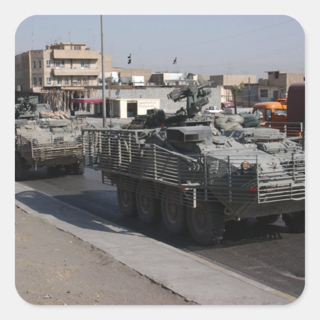 Sticker Carré patrouille des soldats (Devant)