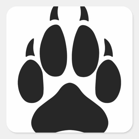 Sticker Carre Patte De Loup Zazzle Fr Sticker Carre Patte De Loup Zazzle Fr