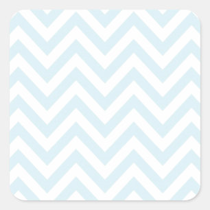Sticker Carré Patters de Light Blue et White Chevron