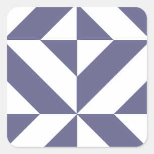 Sticker Carré Patters Midnight Blue Geometric Deco Cube