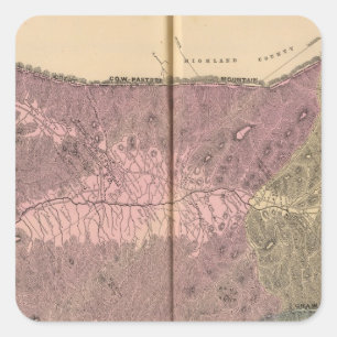 Sticker Carré Pâturages, le comté d'Augusta