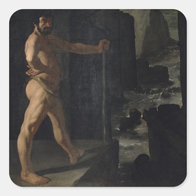 Sticker Carré Paul Cezanne | Apothéose de Delacroix (Devant)