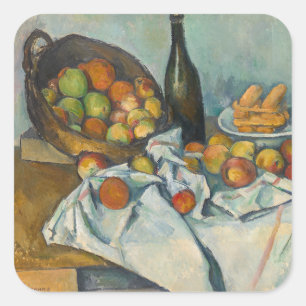 Sticker Carré Paul Cezanne - Le Panier de Pommes