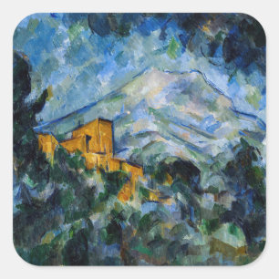 Sticker Carré Paul Cezanne - Mont Saint-Victoire & Château Noir