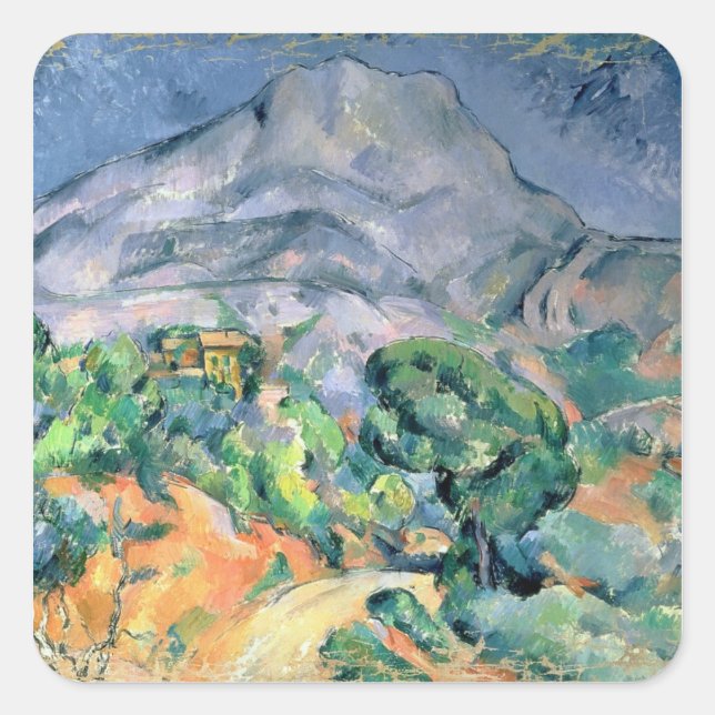Sticker Carré Paul Cezanne | Mont Sainte-Victoire, 1900 (Devant)
