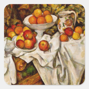 Sticker Carré Paul Cezanne Pomples Oranges Impressionnisme