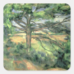 Sticker Carré Paul Cezanne The Large Pine, 1895-97