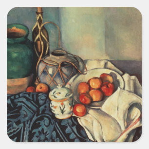 Sticker Carré Paul Cezanne   Vie morte avec pommes, 1893-94