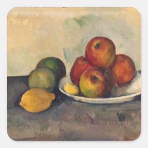 Sticker Carré Paul Cezanne   Vie morte avec pommes, c.1890