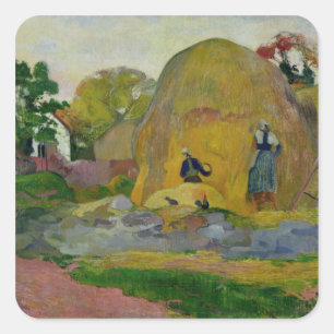 Sticker Carré Paul Gauguin   Jaune Haystacks ou Golden Harvest