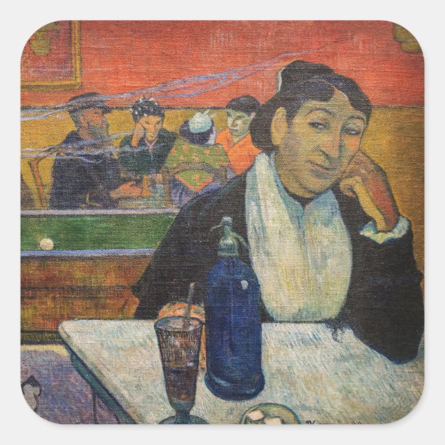 Sticker Carré Paul Gauguin - Le Night Café, Arles (Devant)