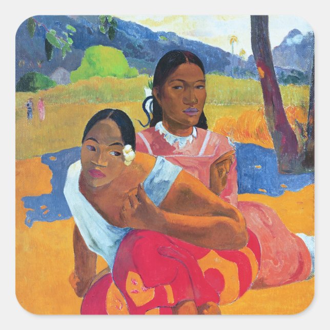 Sticker Carré Paul Gauguin | Nafea Faaipoipo, 1892 (Devant)