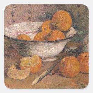 Sticker Carré Paul Gauguin   Vie morte avec Oranges, 1881