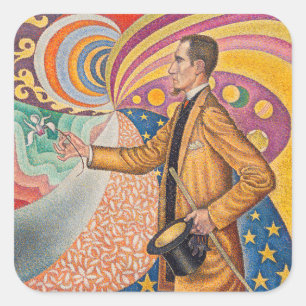 Sticker Carré Paul Signac - Portrait de M Felix Feneon, Opus 217