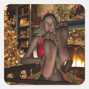 Sticker Carré Pause Noël