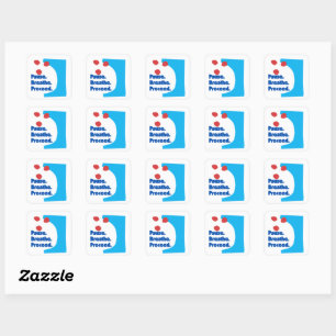 Sticker Carré Pause Respirer Procéder