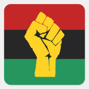 Sticker Carré Pavillon panafricain Black Power