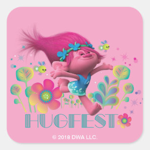Sticker Carré Pavot des trolls   - Hugfest