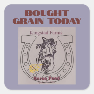 Sticker Carré Pavot mange sac d'alimentation ajouter