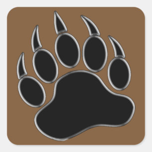 Sticker Carré Paw de l'ours
