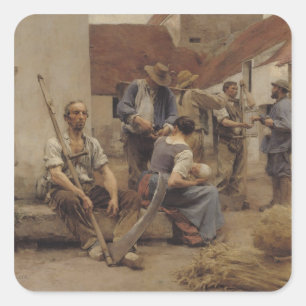 Sticker Carré Payer les pêcheurs, 1882