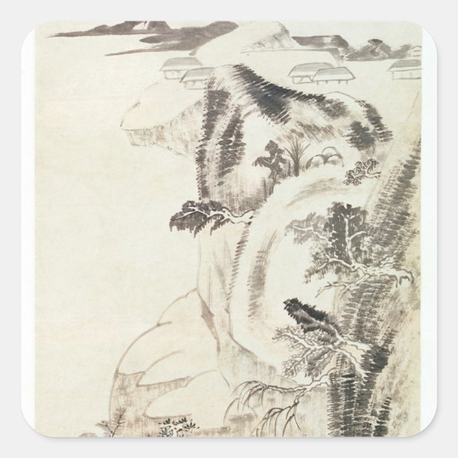 Sticker Carré Paysage (Devant)