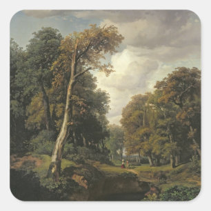Sticker Carré Paysage, 1850