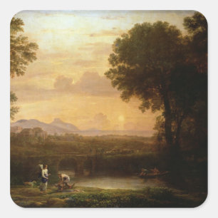 Sticker Carré Paysage à Dusk