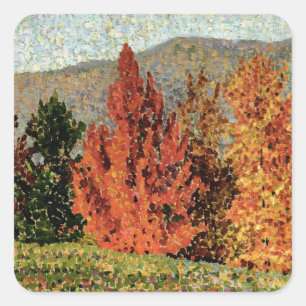 Sticker Carré Paysage d'automne, vers 1903 (huile sur toile)