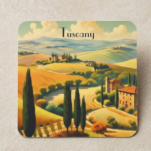 Sticker Carré Paysage de Campagne Toscane Vintage Italie
