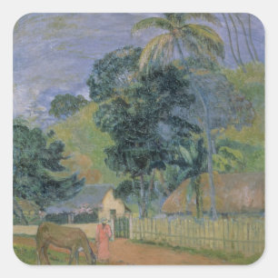 Sticker Carré Paysage de Paul Gauguin  , 1899
