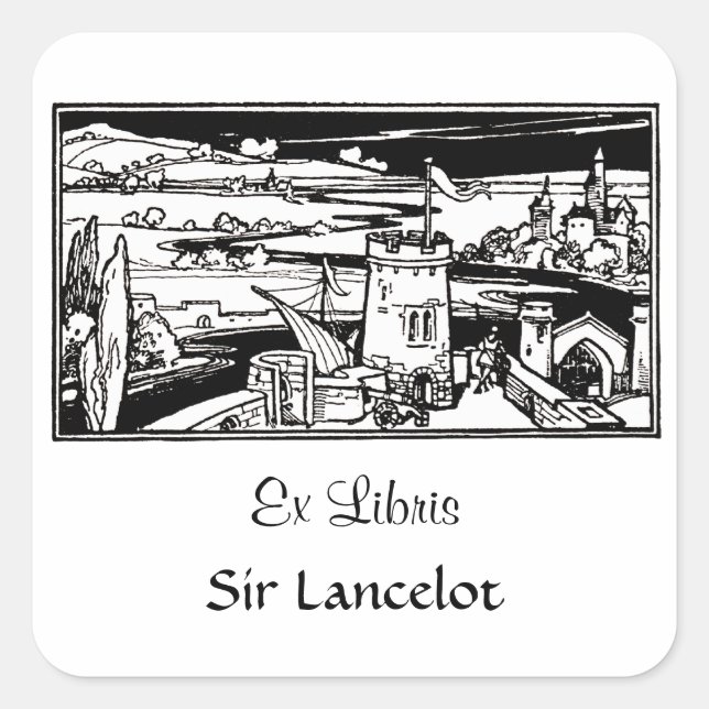 Sticker Carré Paysage du château (Devant)