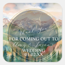 Paysage en Aquarelle Montagne Destination Mariage