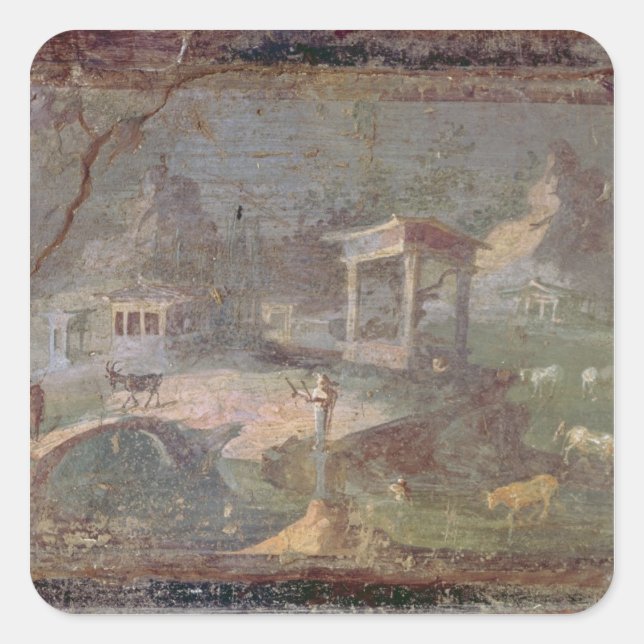 Sticker Carré Paysage idyllique, de Herculaneum, (Devant)
